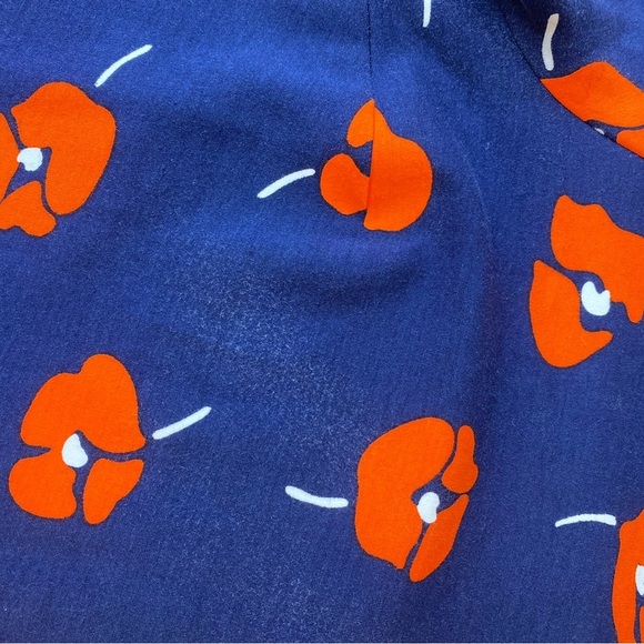 Draper James Poppy Ponte Shift Dress Navy Red Floral Size XS - Picture 5 of 13